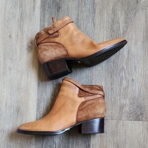 Lauren Ralph Lauren Two-Tone Tan Ankle Boots